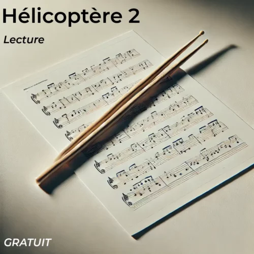 Lecture rythmique : Hélicoptère 2 (Partition gratuite)