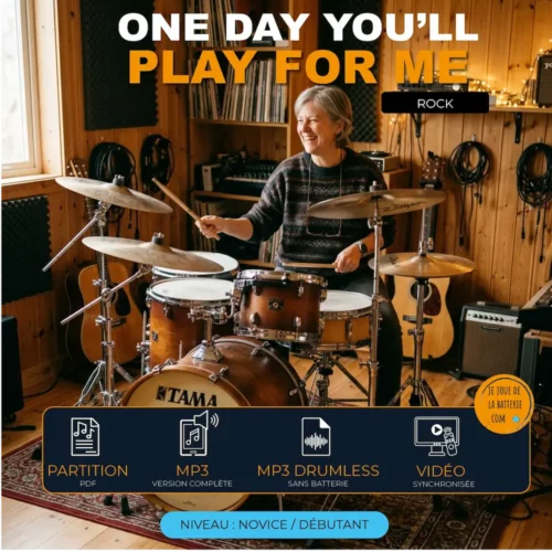 Partition de batterie – One Day You'll Play for Me – Méthode Marco